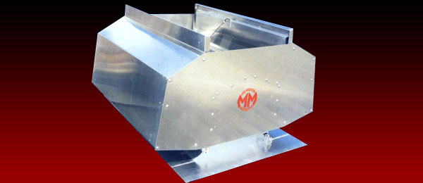 A flap type combination roof ventilator in mill finish aluminium