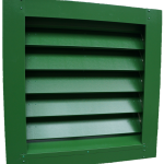 An Operating Box natural ventilation louvre fabricated from Green Plastisol