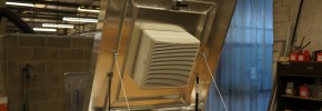 A fabricated Access Hatch complete with integrated Vent-axia fan